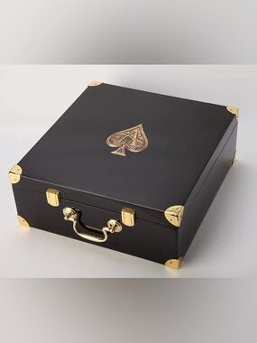 Ace of Spades Luxury Black and Gold Men's Accessory Case